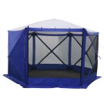 Ozark Trail 6 Hub Outdoor Camping 11'x10'x88.5" Screen House,1 Room,Blue