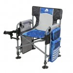 Ozark Trail Camping Director Fishing Chair,Blue,Adult