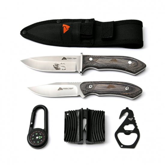 Ozark Trail 8\" Fixed Knife Set,Stainless Steel