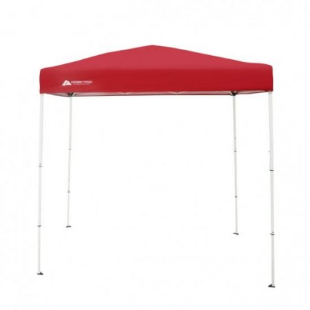 Ozark Trail 4' x 6' Instant Canopy Outdoor Shade Shelter,Brilliant Red; Assembled Dimensions :4 ft. x 6 ft. x 85 in.