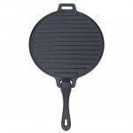 Ozark Trail 4-piece Cast Iron Skillet Set with Handles and Griddle,Pre-seasoned,6",10.5",11"