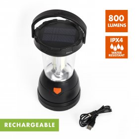 Ozark Trail Triplex LED Survival Lantern,800 Lumens,Rechargeable,Solar,and Crank,Model 31625