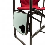 Ozark Trail Director Camping Chair,Red with Side Table