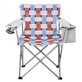 Ozark Trail Oversized Chair,Retro Weave,Red,White,Blue