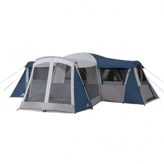 Ozark Trail Hazel Creek 20-Person Star Tent,with Screen Room